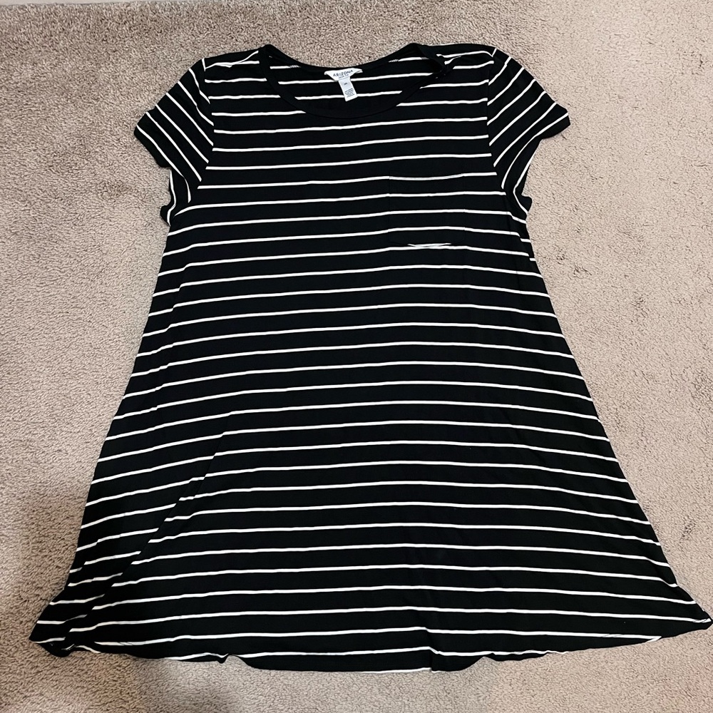 This is a striped summer dress that is cotton and only worn once.
